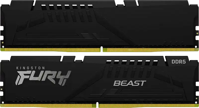 Оперативная память Kingston FURY Beast DDR5 32ГБ Комплект (2x16ГБ) 6000МГц CL30 KF560C36BBE2K2-32, Intel XMP 3.0, AMD EXPO, Низкопрофильный радиатор, Черный