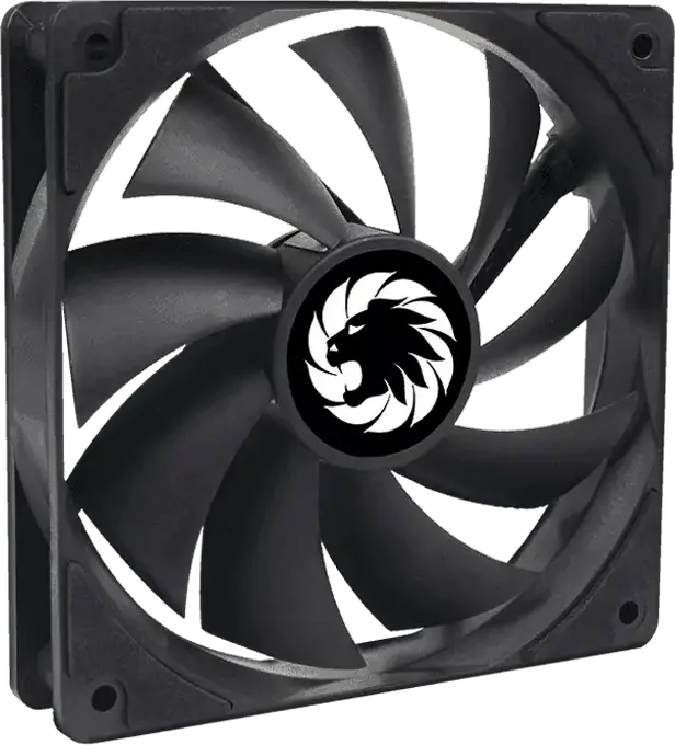 Gamemax GMX-WFBK BK 120mm PC Case Fan, PWM Hydraulic Bearing, 1200 RPM, 46.5 CFM, Silent Design, Black