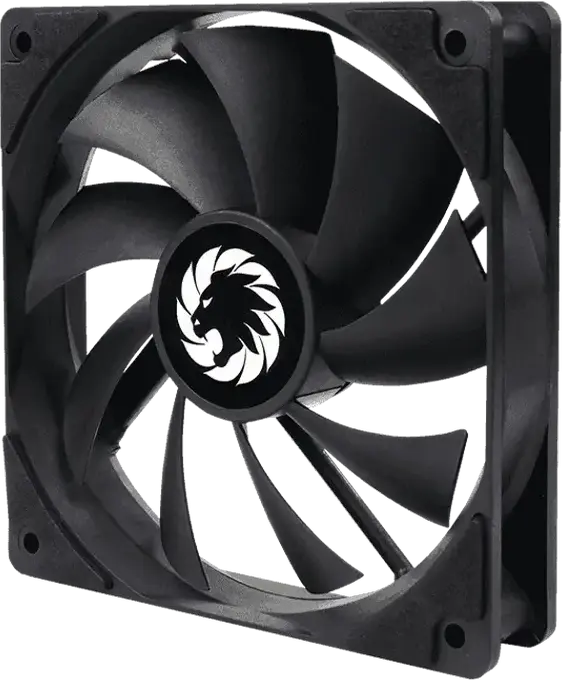 Gamemax GMX-WFBK BK 120mm PC Case Fan, PWM Hydraulic Bearing, 1200 RPM, 46.5 CFM, Silent Design, Black
