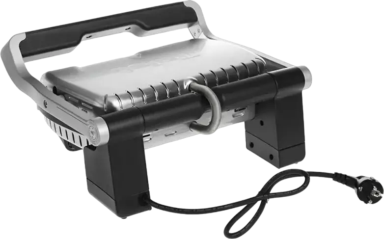 Электрический гриль Tefal OptiGrill Initial GC706D34 2000Вт, 6 автоматических программ, 5 уровней прожарки, съемные антипригарные панели, черный серебристый