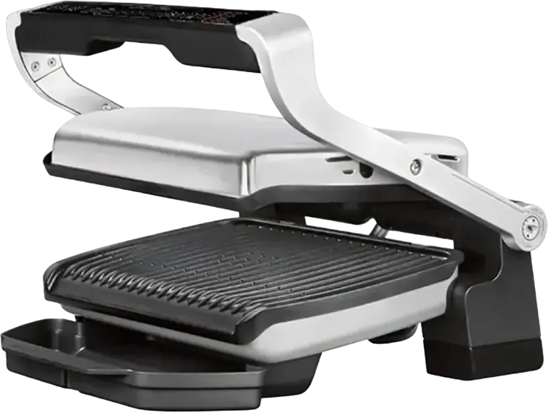 Электрический гриль Tefal OptiGrill Initial GC706D34 2000Вт, 6 автоматических программ, 5 уровней прожарки, съемные антипригарные панели, черный серебристый