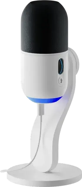 Logitech Yeti GX Dynamic RGB Gaming Microphone, White, Supercardioid Polar Pattern, 48kHz/96kHz Sample Rate, 24-bit, USB Connectivity, LIGHTSYNC RGB