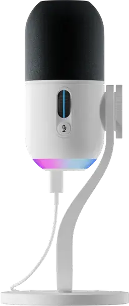 Logitech Yeti GX Dynamic RGB Gaming Microphone, White, Supercardioid Polar Pattern, 48kHz/96kHz Sample Rate, 24-bit, USB Connectivity, LIGHTSYNC RGB