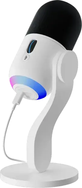 Logitech Yeti GX Dynamic RGB Gaming Microphone, White, Supercardioid Polar Pattern, 48kHz/96kHz Sample Rate, 24-bit, USB Connectivity, LIGHTSYNC RGB
