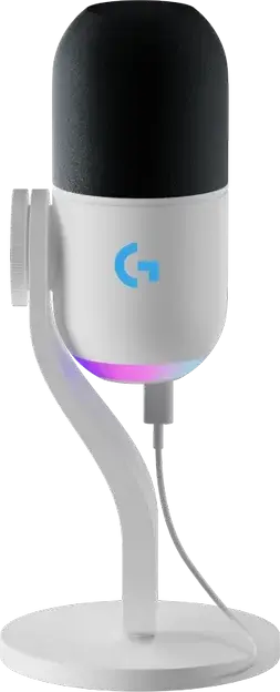 Microfon Gaming Logitech Yeti GX, Cu fir, Alb