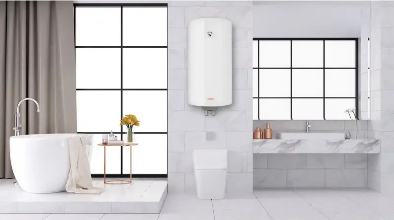 Ardesto NEU NTS 100 V 1.5K EU2 Vertical Electric Water Heater, 100L Capacity, 1500W, Enamelled Steel Tank, Mechanical Control, White