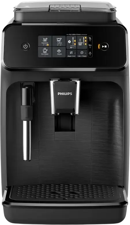 Philips EP1220/00 1200 Series Fully Automatic Espresso Machine, 1500W, 15 Bar, Ceramic Grinder, Manual Milk Frother, 1.8L Tank, Black