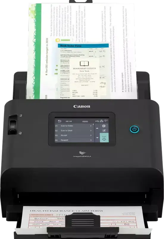 Canon imageFORMULA DR-S350NW Duplex Document Scanner with 60-Sheet ADF, 100 ipm, 600 dpi, Wi-Fi, Ethernet, 4.3 inch Touchscreen, Black