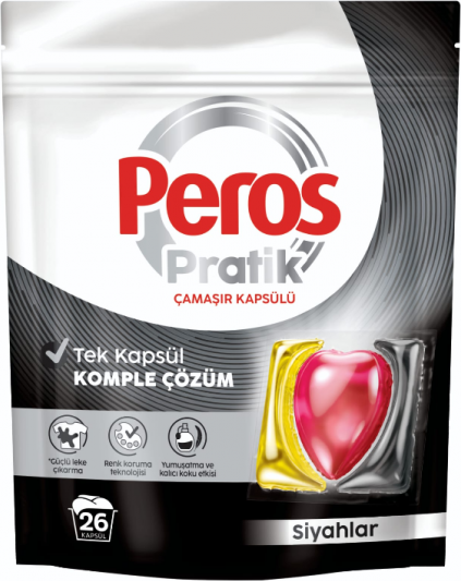 PEROS Capsule p/u spalarea rufelor 26 buc 421 gr BLACK