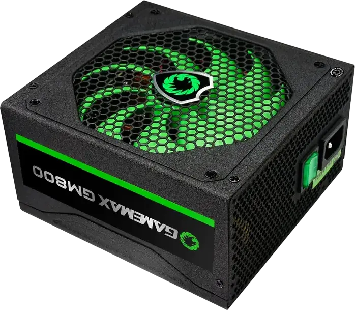 Sursa Gamemax GM-800 800W, Certificare 80 Plus Bronze, Semi-Modulare ATX, PFC Activ, Ventilator Silentios 140mm, Protectii OVP UVP OTP OCP OLP OPP SCP