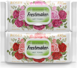 Салфетки вл Freshmaker Rose 100шт  С КРЫШКОЙ