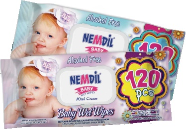 Freshmaker Салфетки вл Nemdil Baby 120шт.  С КРЫШКОЙ