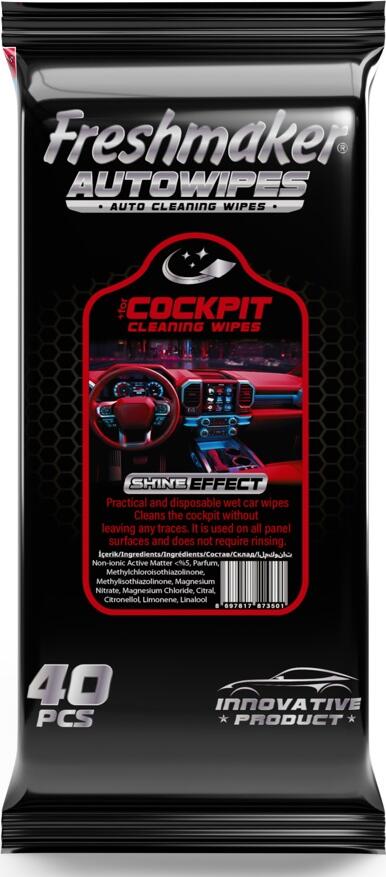 Freshmaker Салфетки вл AutoWipes 40шт.  1/24 Cockpit