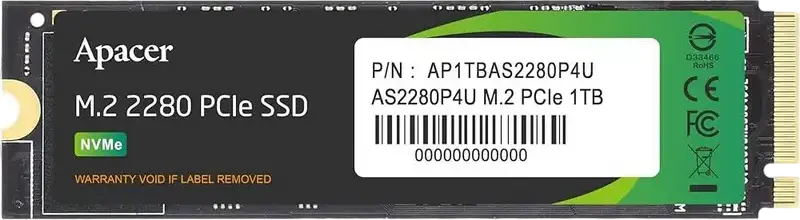 Unitate SSD Apacer AS2280P4U, 1024GB, AP1TBAS2280P4U-1
