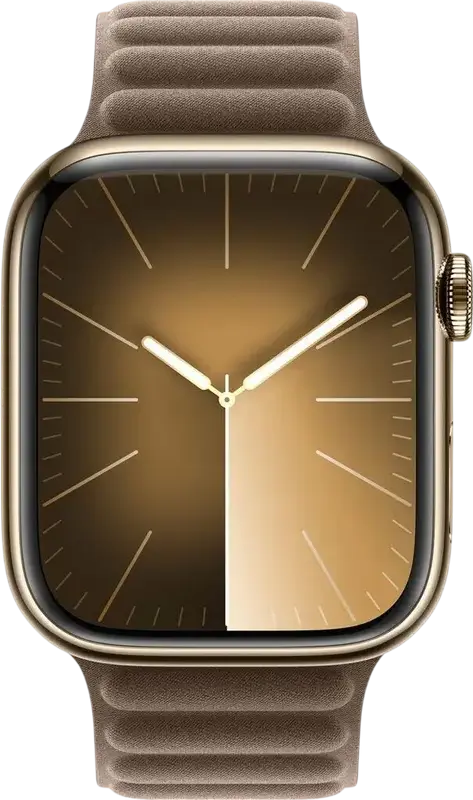 Apple Watch Magnetic Link Strap FineWoven Micro-Twill Polyester Taupe for 42mm 44mm 45mm Case Sizes Medium M/L 165-205mm Wrist Circumference