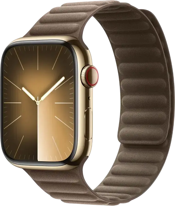 Curea pentru ceas Apple Watch 45mm Magnetic Link, Poliester, Medium, Taupe