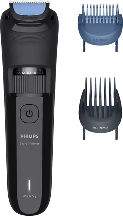 Philips 3000 Series BT3620/15 Beard Trimmer, 40 Length Settings 0.5-20mm, Self-Sharpening Blades, Waterproof Wet & Dry, Li-Ion Battery, USB Charging, Black