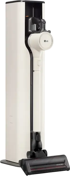 LG CordZero A9T-PRIME1C All-in-One Tower Stick Vacuum Cleaner, 260W Suction, HEPA Filter, Li-Ion Battery 60min Runtime, Self-Emptying Station, Beige