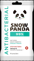 Снежная Панда PANDA Салфетки влажные для рук и тела 99% с антимикробным действием 15шт