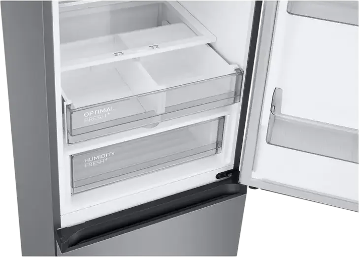Frigider Combinat Samsung RB38C774DB1, No Frost, Digital Inverter, SpaceMax, Volum Net 390L, SmartThings Wi-Fi, Argintiu, 59.5x203x65.8 cm