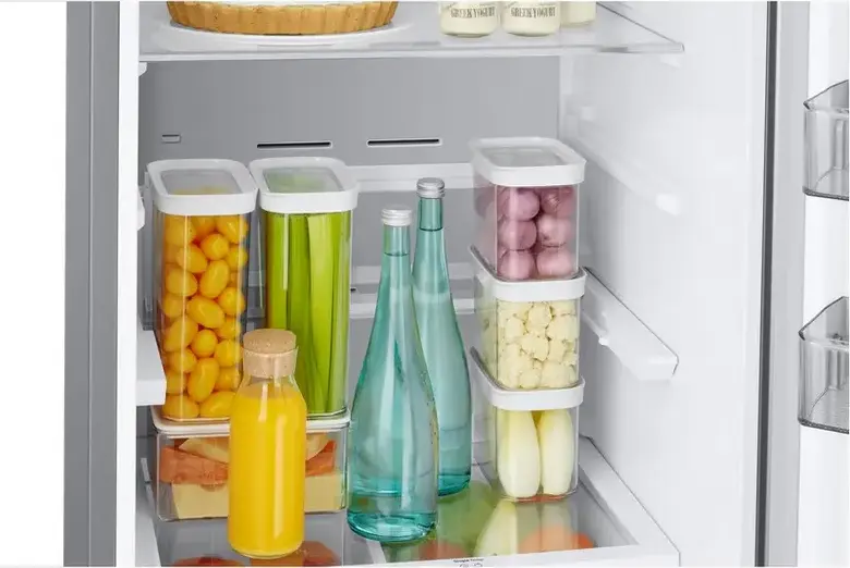 Frigider Combinat Samsung RB38C774DB1, No Frost, Digital Inverter, SpaceMax, Volum Net 390L, SmartThings Wi-Fi, Argintiu, 59.5x203x65.8 cm