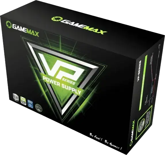 Gamemax VP-800 800W Power Supply, 80 Plus Bronze Efficiency, ATX 12V 2.31, RGB LED Lighting, 120mm Hydraulic Fan, Non-Modular PSU