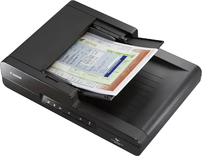 Canon imageFORMULA DR-F120 Desktop Flatbed Scanner with 50-Sheet ADF, Duplex Scanning, 600 dpi Optical Resolution, USB 2.0, Black