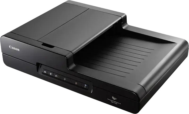 Canon imageFORMULA DR-F120 Desktop Flatbed Scanner with 50-Sheet ADF, Duplex Scanning, 600 dpi Optical Resolution, USB 2.0, Black