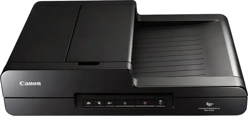 Canon imageFORMULA DR-F120 Desktop Flatbed Scanner with 50-Sheet ADF, Duplex Scanning, 600 dpi Optical Resolution, USB 2.0, Black