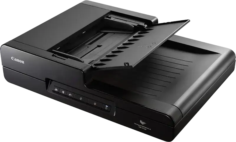 Canon imageFORMULA DR-F120 Desktop Flatbed Scanner with 50-Sheet ADF, Duplex Scanning, 600 dpi Optical Resolution, USB 2.0, Black