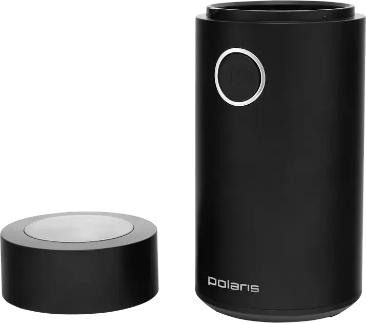 Polaris PCG2014 Electric Coffee Grinder, 200W, Stainless Steel Rotating Blades, 50g Bean Reservoir, Pulse Mode, Security Lock, Black