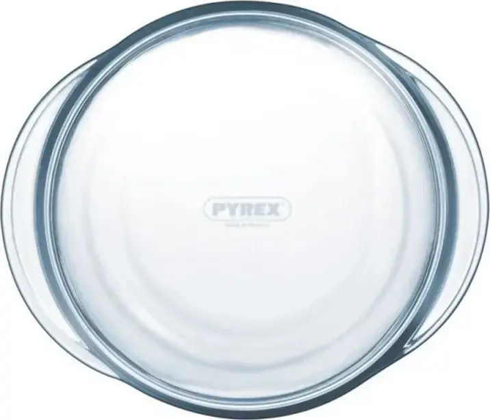 Vas pentru cuptor rotund Pyrex 204A000 Essentials 4-in-1 cu capac, sticla borosilicata ultra-intarita, 2.1 L, transparent, fabricat in Franta