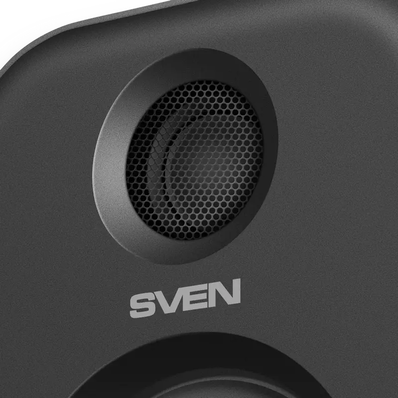 SVEN MC-5 2.0 Multimedia Speaker System, Grey, 50W Total Power, Bluetooth, Optical Digital Input, USB Player, Touch Panel, Remote Control, 1/4" Mount