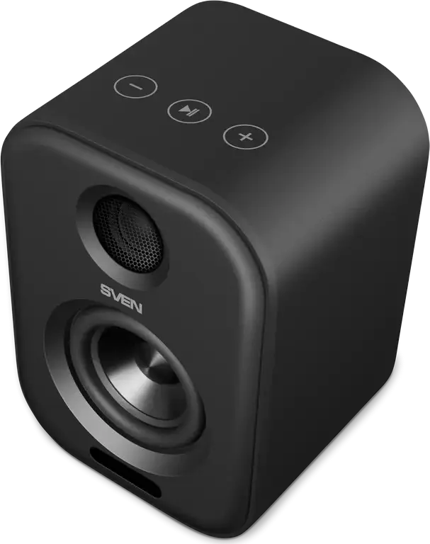 SVEN MC-5 2.0 Multimedia Speaker System, Grey, 50W Total Power, Bluetooth, Optical Digital Input, USB Player, Touch Panel, Remote Control, 1/4" Mount