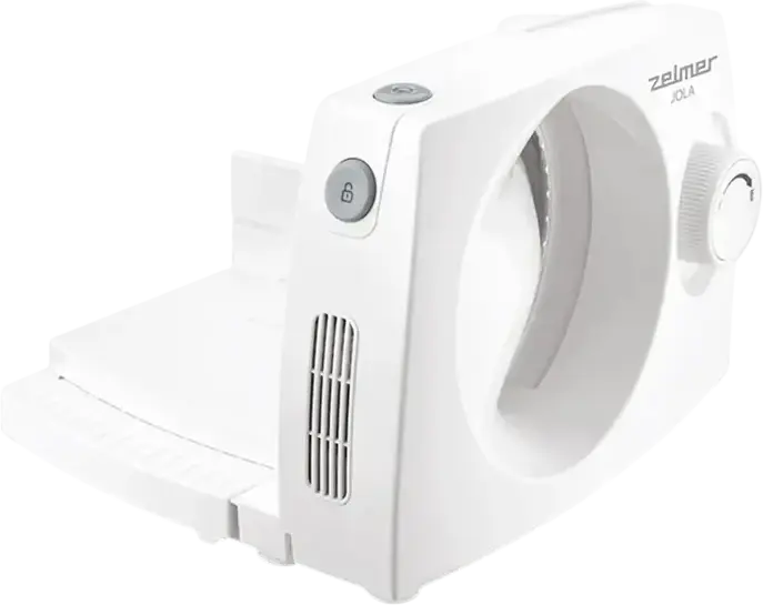 Feliator electric Zelmer ZFS1016, 150W, lama din otel inoxidabil 170mm, reglaj grosime taiere 0-15mm, carcasa plastic alb, picioare antiderapante