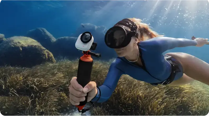 Insta360 Aqua Lens Underwater Diving Filter and Lens Protection for Insta360 GO Series Action Cameras, Glass Construction, Black