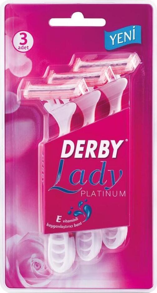 DERBY LADY PLATINUM Aparat p/u ras de unica folosinta 2 lame 3 buc blister /103020301