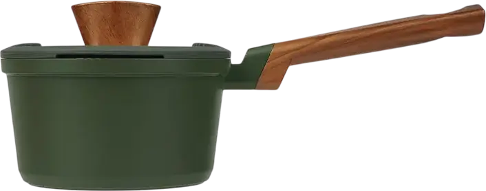 Oala cu capac din aluminiu Resto 93700 SADR, 1.4L, 16cm, interior non-stick, compatibila cu inductie, verde