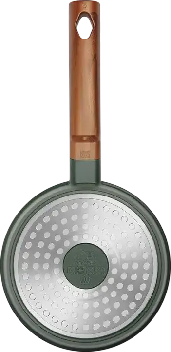 Oala cu capac din aluminiu Resto 93700 SADR, 1.4L, 16cm, interior non-stick, compatibila cu inductie, verde