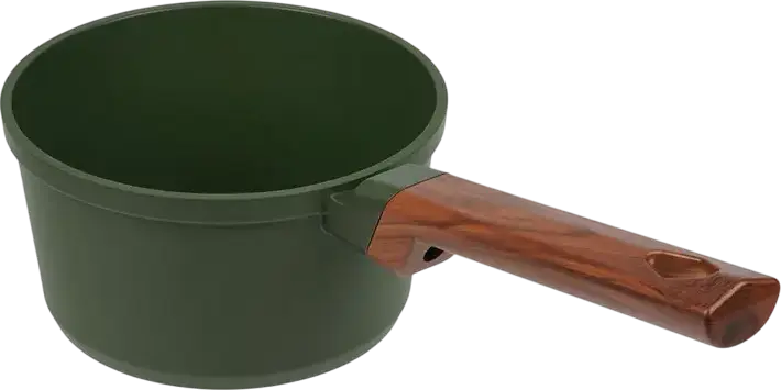 Oala cu capac din aluminiu Resto 93700 SADR, 1.4L, 16cm, interior non-stick, compatibila cu inductie, verde