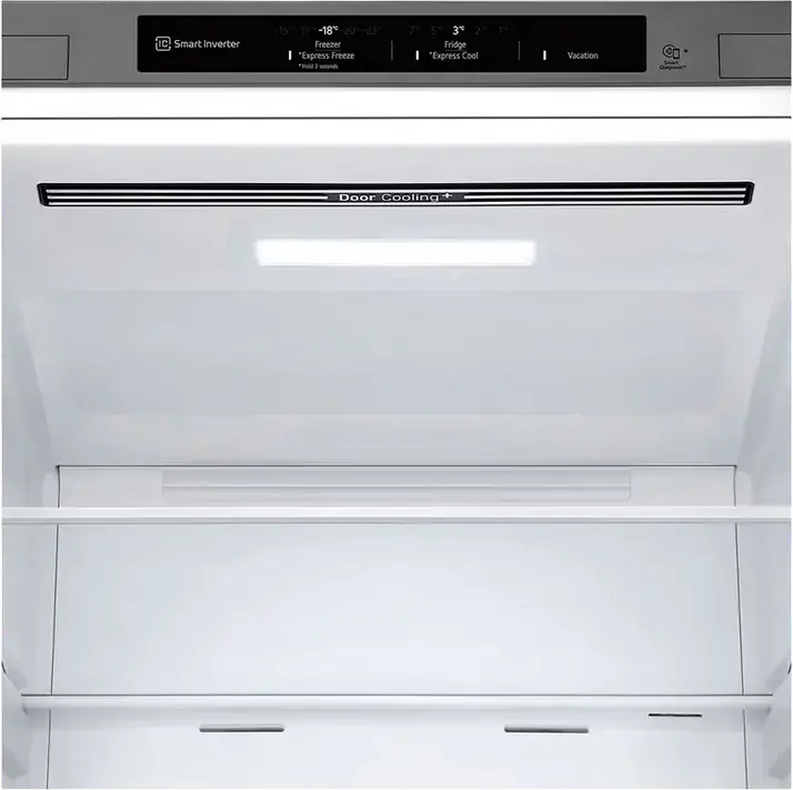 Frigider Combinat LG GBV3100EEP, Capacitate Neta 344L, No Frost, Compresor Smart Inverter, DoorCooling+, LinearCooling, Argintiu, Liber