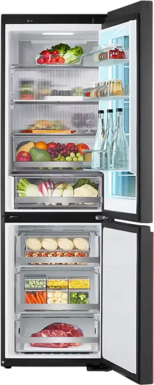Холодильник LG MoodUP GBG719MDNN, комбинированный с нижней морозильной камерой, 352 л, No Frost, InstaView, Smart Inverter, Wi-Fi ThinQ, 59.5x187x68.4 см