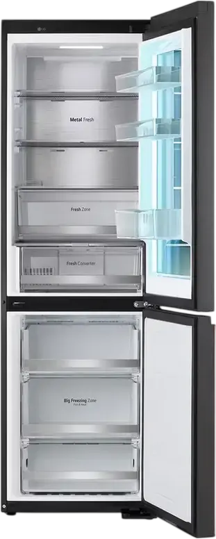 Холодильник LG MoodUP GBG719MDNN, комбинированный с нижней морозильной камерой, 352 л, No Frost, InstaView, Smart Inverter, Wi-Fi ThinQ, 59.5x187x68.4 см
