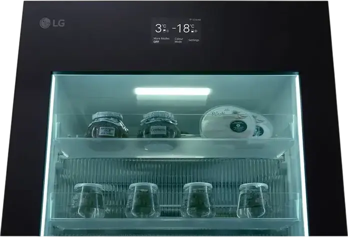 Холодильник LG MoodUP GBG719MDNN, комбинированный с нижней морозильной камерой, 352 л, No Frost, InstaView, Smart Inverter, Wi-Fi ThinQ, 59.5x187x68.4 см