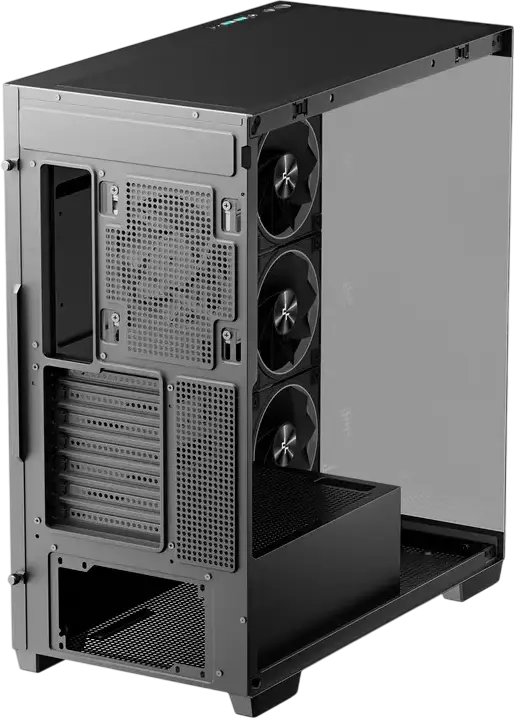 Корпус Deepcool CG580 4F V2 Midi-Tower ATX Fishtank, Черный, панорамное закаленное стекло, 4 ARGB PWM вентилятора, поддержка радиатора 360мм, USB-C Gen2