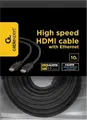 Cablu Cablexpert CC-HDMI4-10M HDMI 2.0 High Speed, 4K UHD @ 60Hz, 18Gbps, Conectori Platinati cu Aur, Triplu Ecranat cu Ethernet si HDR, 10m, Negru