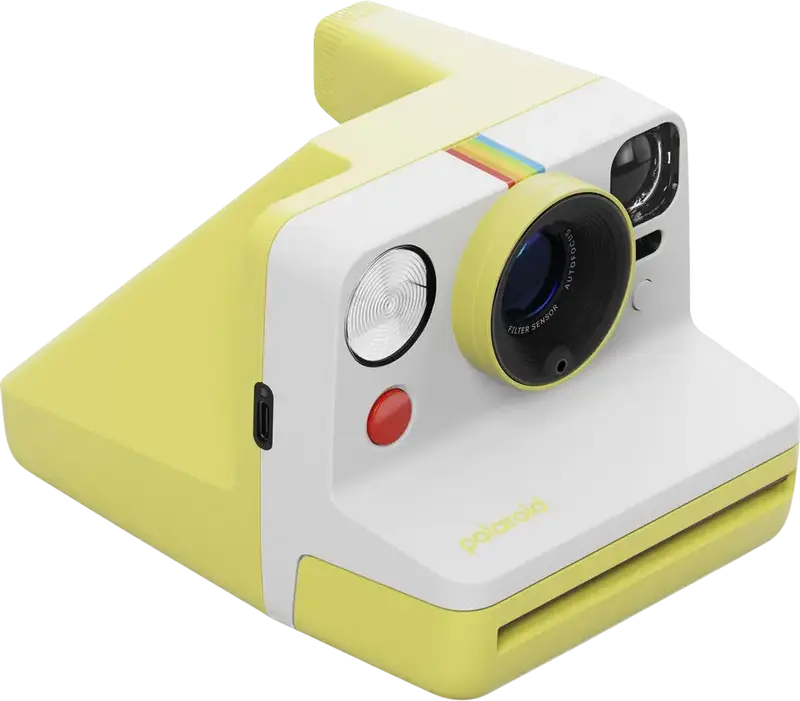 Polaroid Now Generation 3 Instant Camera, Two-Lens Autofocus, Improved Light Meter, Double Exposure, USB Type-C, 40% Recycled Materials, Yellow