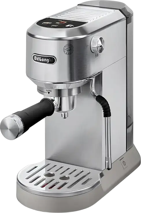 DeLonghi Dedica Duo EC890 Manual Espresso Machine, 1450W, 15 Bar, 1.1L Tank, Cold Extraction Technology, LED Display, Stainless Steel, Set of 8 Pieces