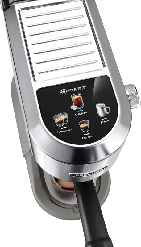 DeLonghi Dedica Duo EC890 Manual Espresso Machine, 1450W, 15 Bar, 1.1L Tank, Cold Extraction Technology, LED Display, Stainless Steel, Set of 8 Pieces