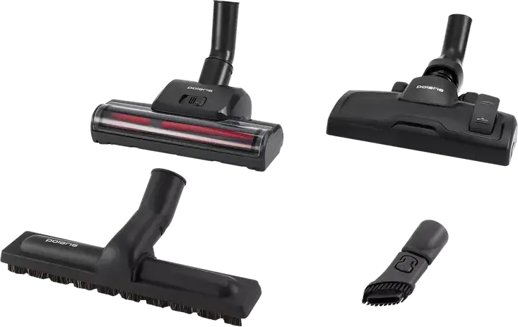 Polaris PVC 2103 Multicyclone Cylinder Vacuum Cleaner, 2200W, 650W Suction, HEPA 10 Filter, 2.2L Container, Graphite, with Turbo and Parquet Brushes